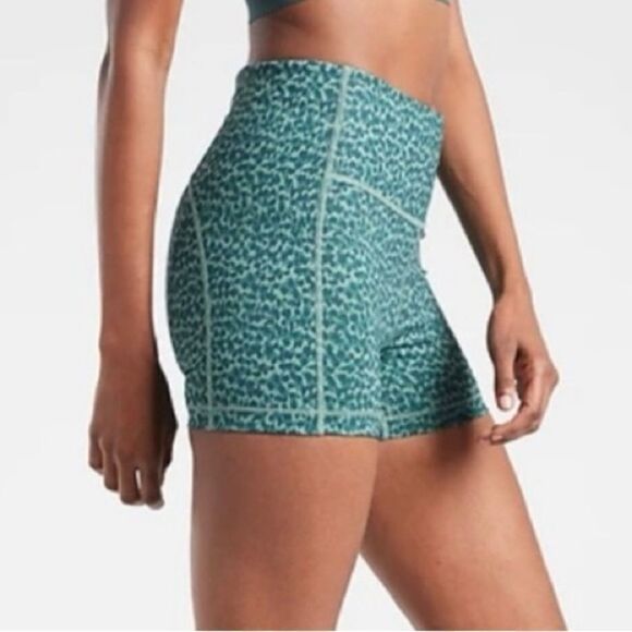 Athleta Teal Blue Ultimate Printed Shortie - Picture 4 of 8